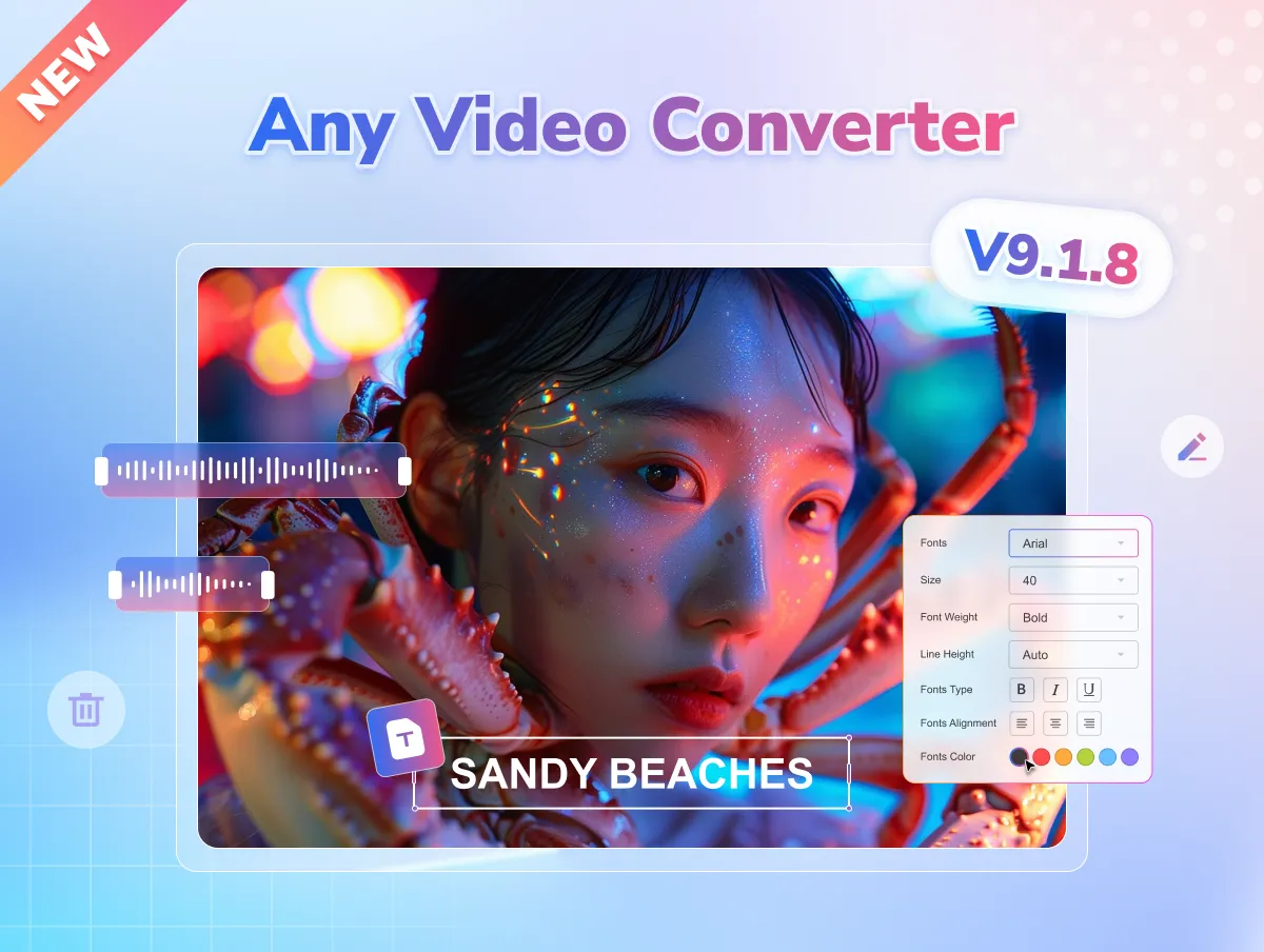 Any Video Converter v9.1.8 prend en charge la gestion des pistes dans le convertisseur vidéo