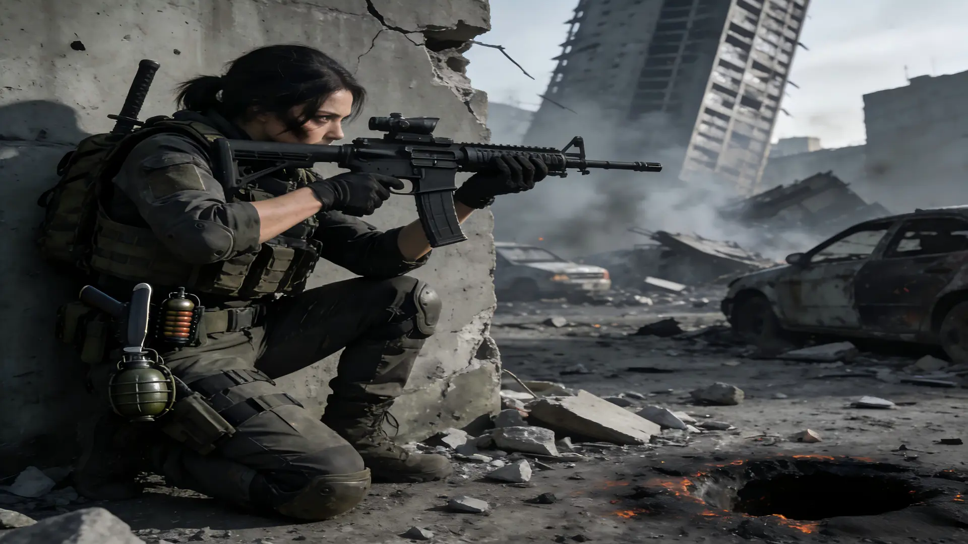 a female soldier photography generated by ai