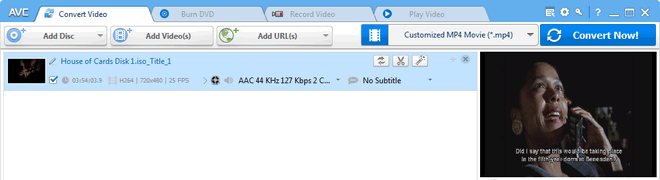 Add ISO image to Any Video Converter Ultimate