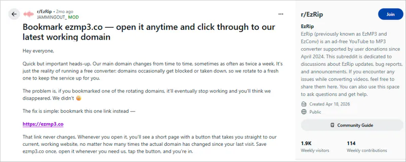 ezmp3 reddit