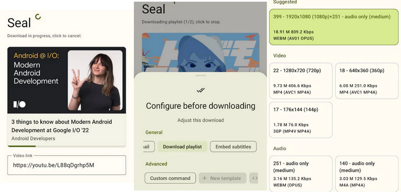 youtube to mkv on android - seal