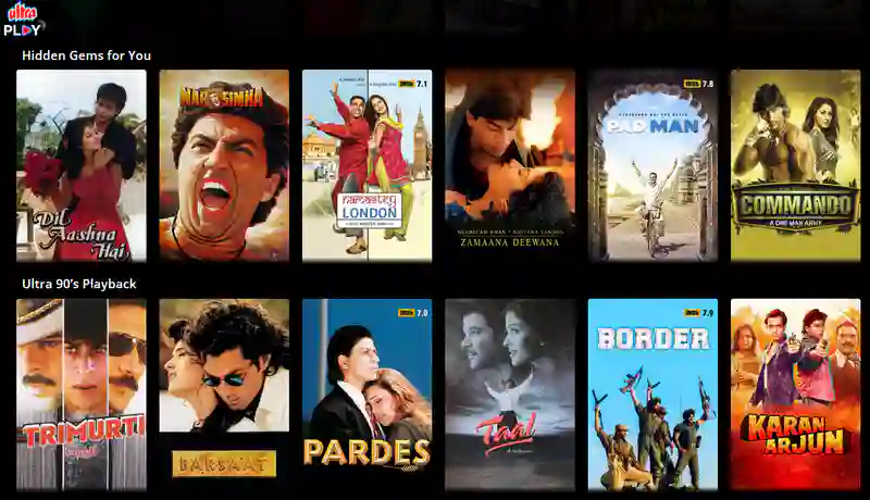 ultra play ott - free website for hindi movies