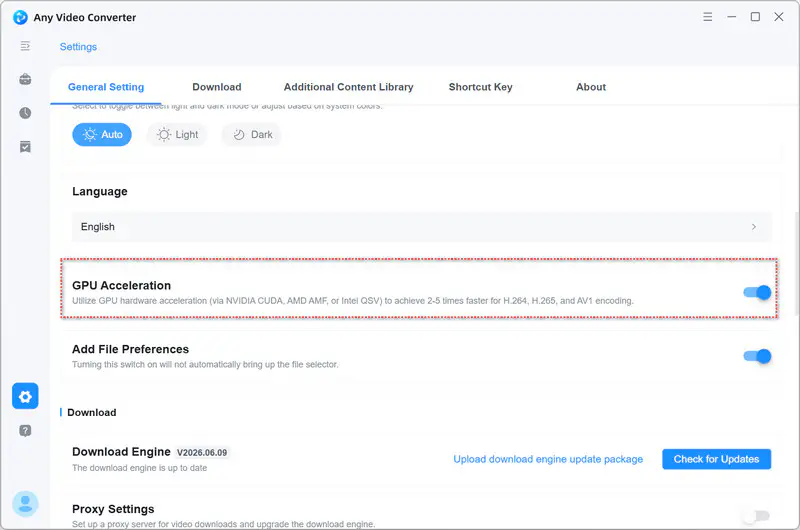enable gpu acceleration in any video converter