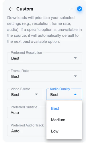 adjust audio quality