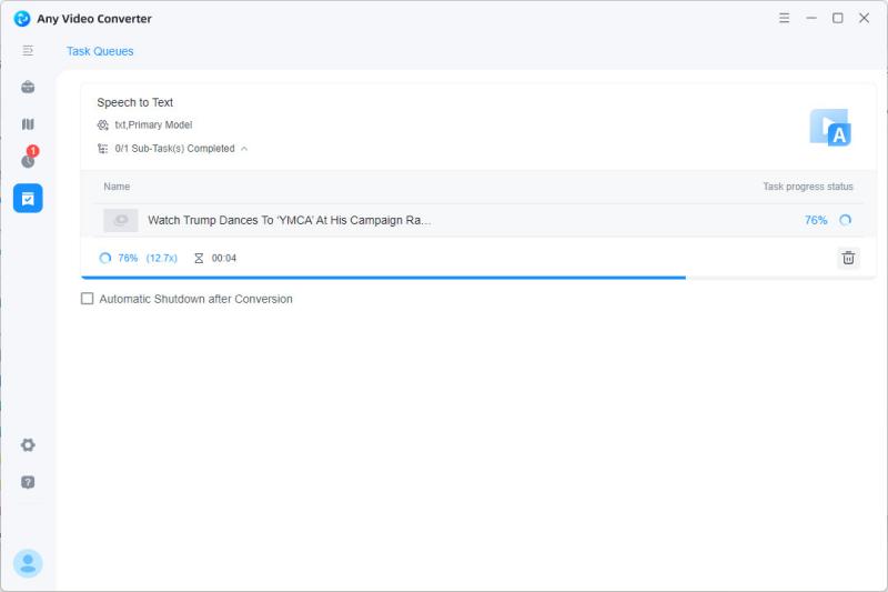 convert audio to text